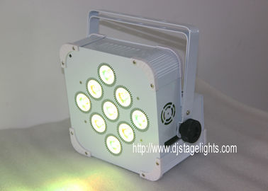 9pcsX18w LED DMX無線LEDの標準の缶、再充電可能な導かれた段階ライト