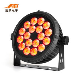 1つのLEDの平らな標準ライト高い明るさDMX制御に付き18x18w RGBWA紫外線6つ