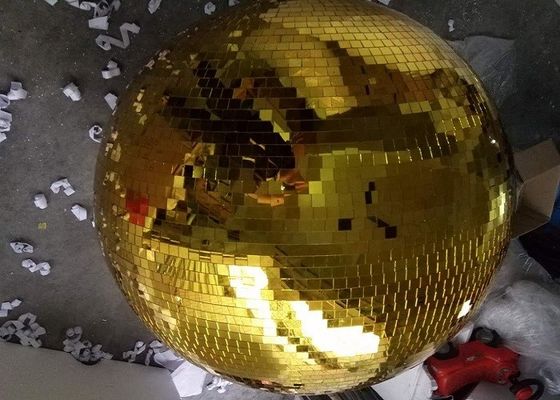 120CM金ミラーの球のディスコの段階は回転球をつける