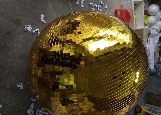 120CM金ミラーの球のディスコの段階は回転球をつける