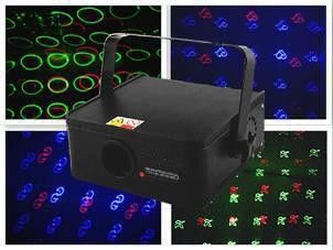 リモート・コントロールの DJ 装置党ライトをつける青及び赤い小型レーザーの段階