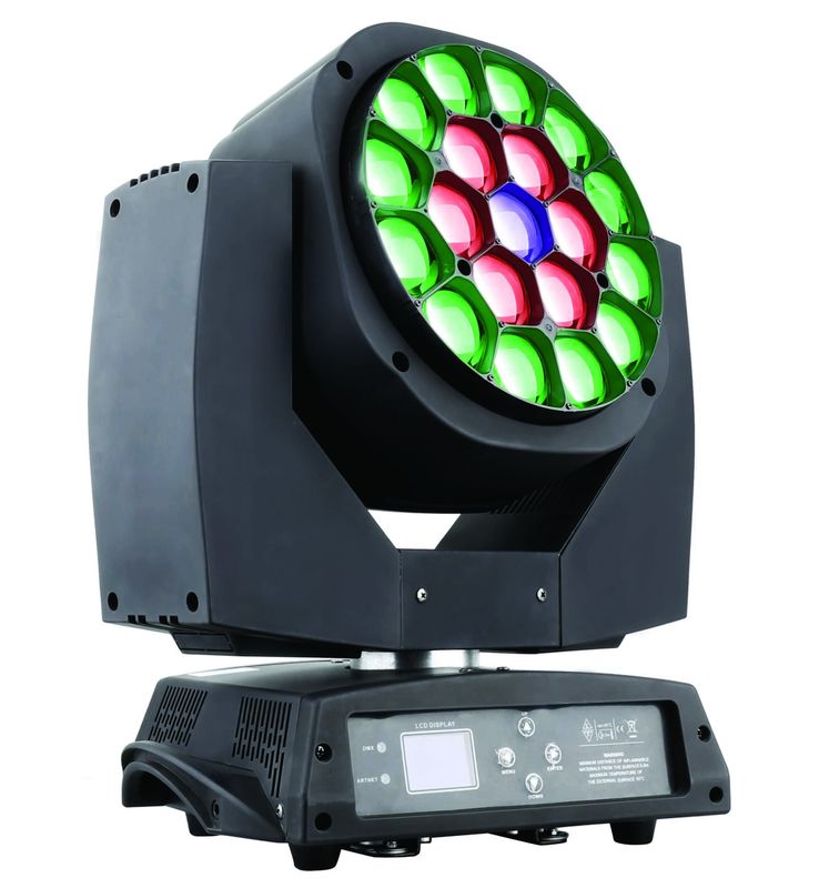 ズームレンズの角度4から60の程度のRgbw 19 *1 5W LEDの移動ヘッド軽い回転