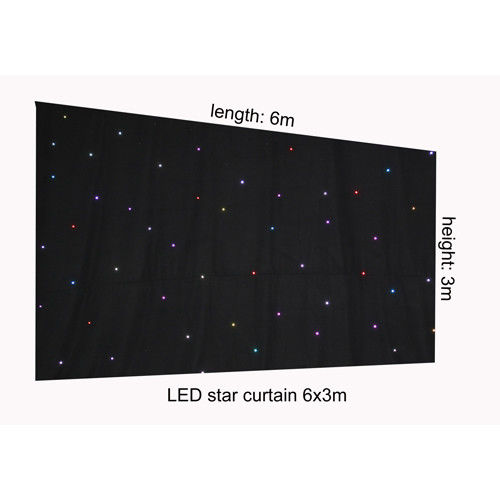 結婚するか、またはでき事の段階の装飾のための RGB をつける卸し売り LED の星のカーテンの布